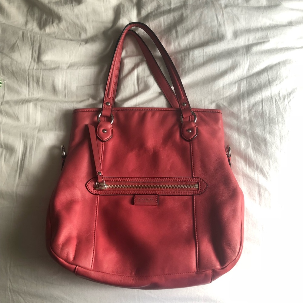 Salmon colored Coach purse!